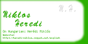 miklos heredi business card