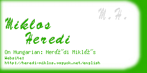 miklos heredi business card